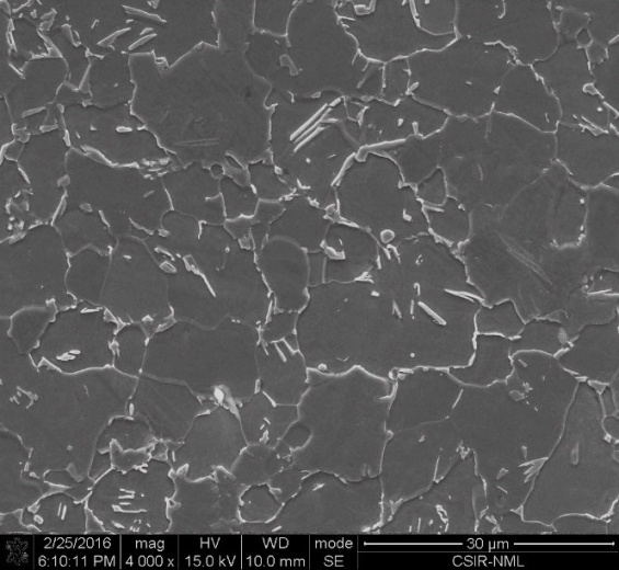 microstructure modification between the conventional DP590 and modified DP590 microstructure: